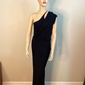 Black asymmetrical gown by Marcella new with tags sz. Small